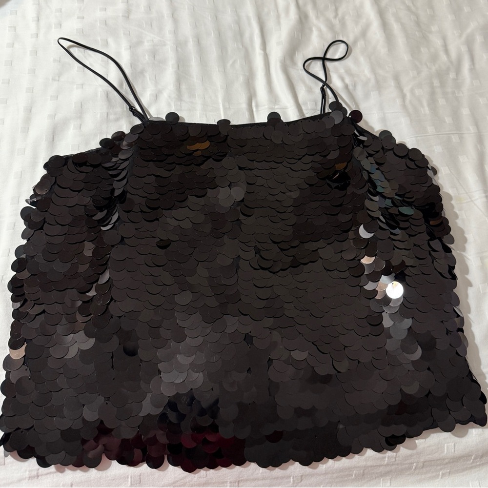 Banana Republic Black Sequin Blouse
